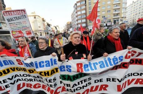Des milliers de retraités manifestent en France - Source de l'Image :http://www.lavoixdunord.fr