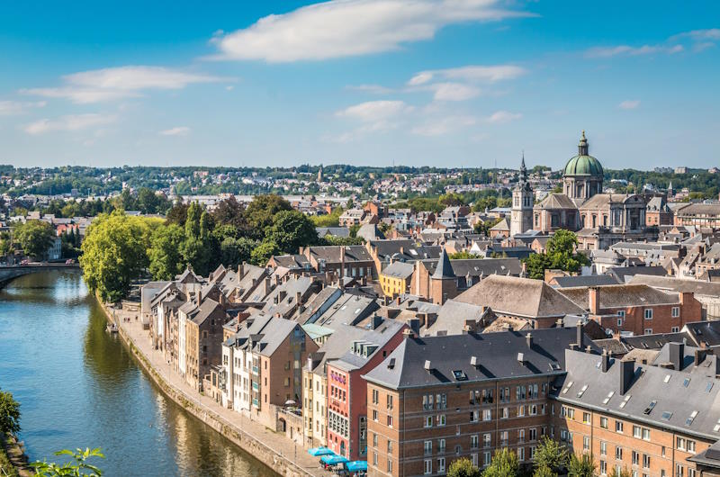 Vue de Namur, une ville de Wallonie, en Belgique