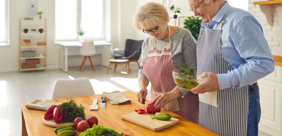 Patients de Parkinson qui cuisinent en fonction d'un régime alimentaire anti-inflammatoire