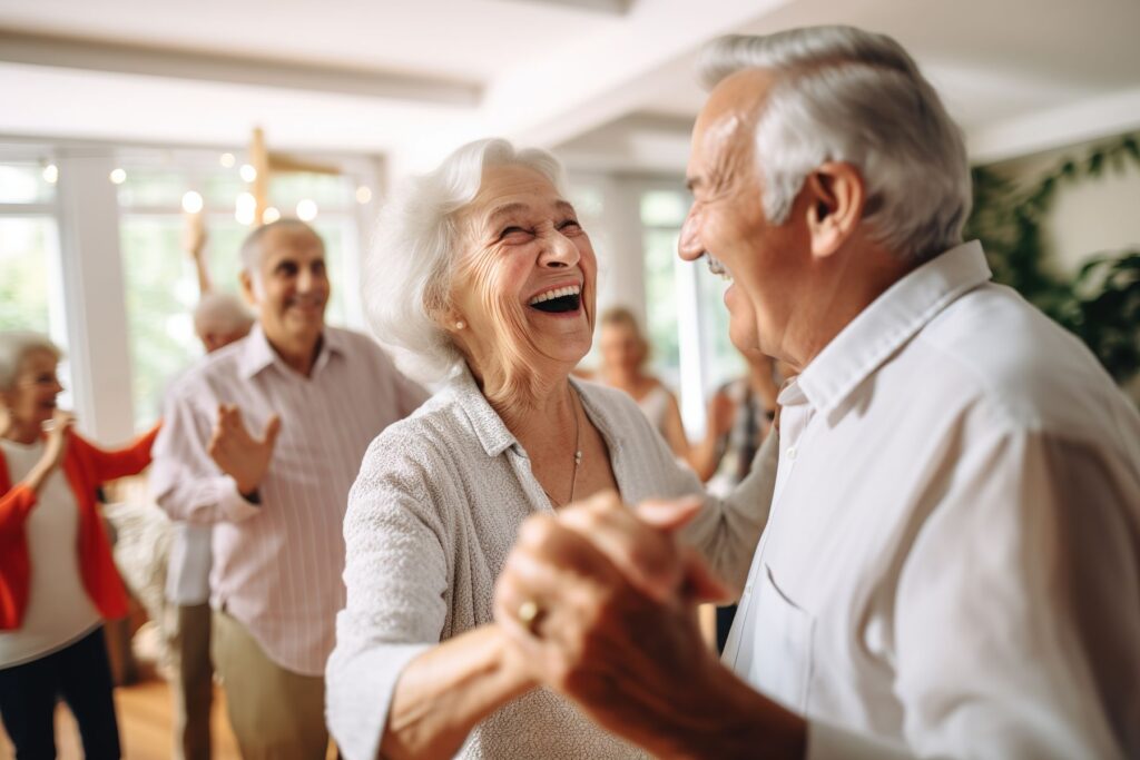 seniors atteints de parkinson et pratiquan la danse de salon
