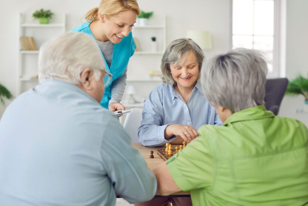 encadrement de l'atelier mémoire en EHPAD par le personnel soignant