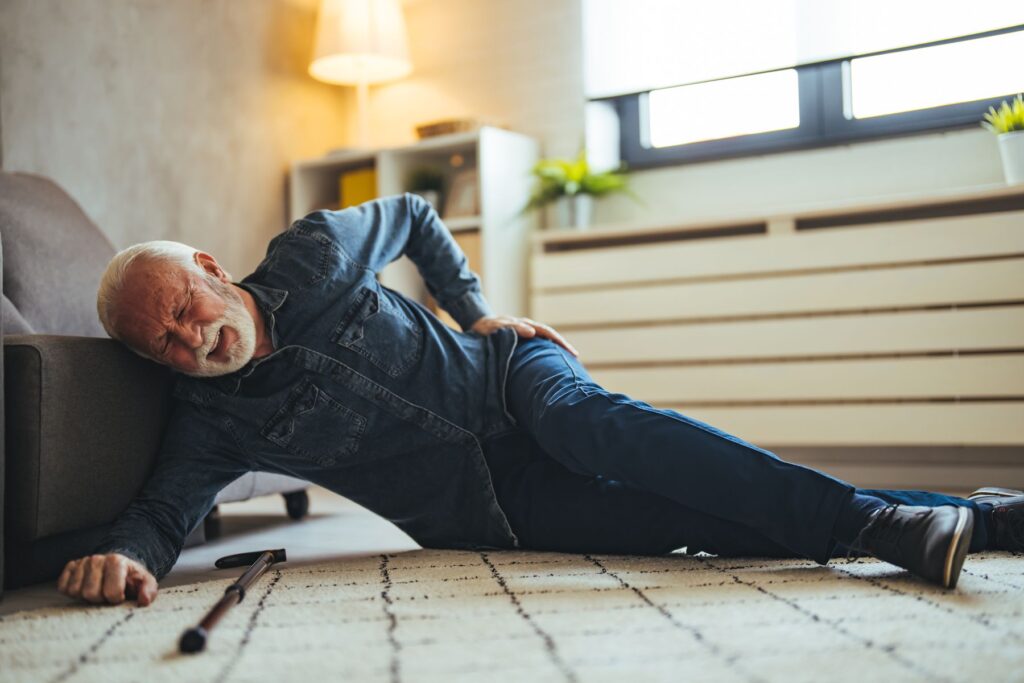 chute d'un senior avec parkinson