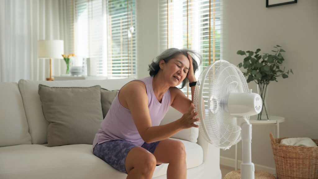 mise en place de ventilateur au résident de l'ehpad